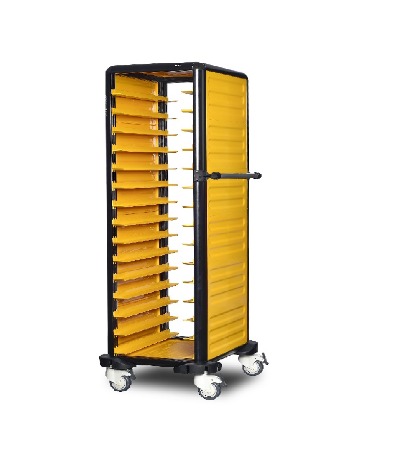 Chariot de transport bacs GN 1/1  fermé sur les côtés simple 15 niveaux - GASTROLLEY - G.GN.150.S.2