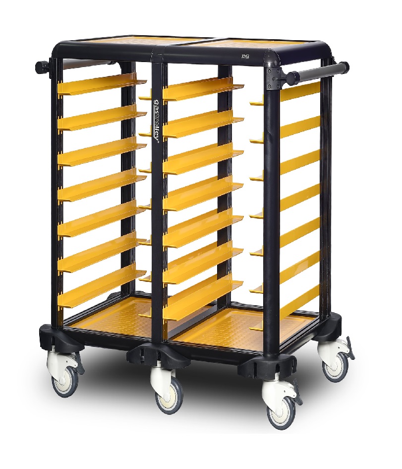 Chariot à plateau thermo  9+9 niveaux ouvert - GASTROLLEY- G.TT.18.D.1