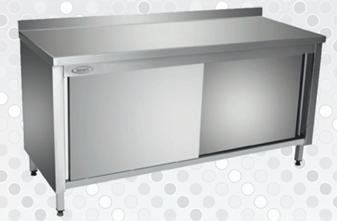 Armoire inox sans étagère intermediaire porte coulissante 140x70cm  - PIMAK -  PİMAK.14070.13