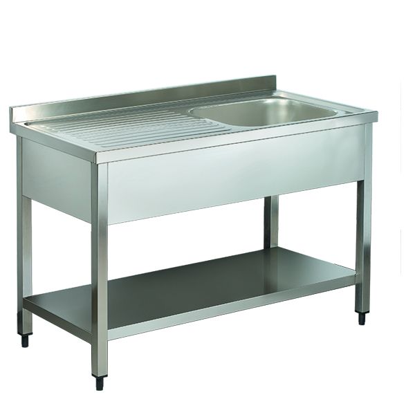 Plonge simple bac avec étagère basse 160x60cm - PIMAK - M028TPİMAK.16060.11