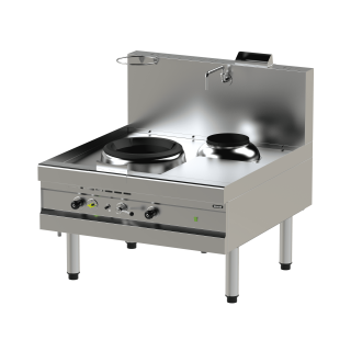 WOK TURBO GAZ SERIE 1250 - 1 BRULEUR + 1 NEUTRE - 1 X 40 KW