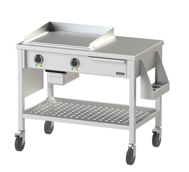 TEPPAN YAKI ELECTRIQUE MOBILE PLAQUE ACIER INOX - 3.3 kW