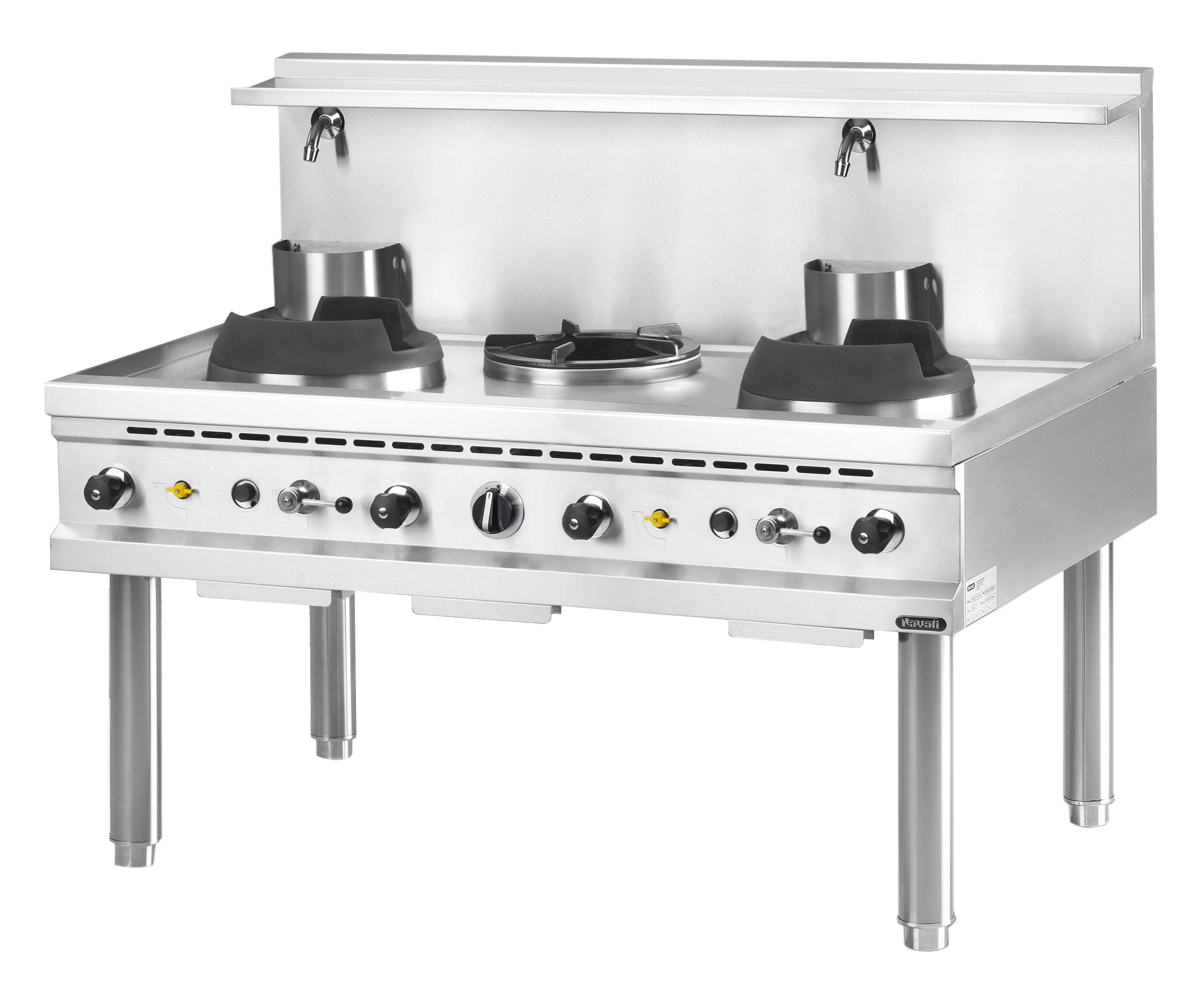 WOK GAZ SERIE 900 - 3 BRULEURS - 2 X 18 KW + 1 X 13 KW