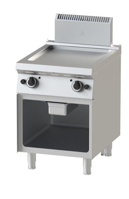 FRY TOP GAZ PLAQUE LISSE - 2 ZONES - 10.5KW - SERIE 750