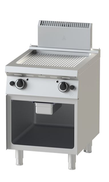 FRY TOP GAZ PLAQUE RAINUREE - 2 ZONES - 10.5 KW - SERIE 750