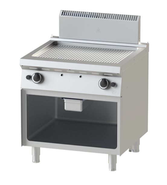 FRY TOP GAZ PLAQUE RAINUREE - 2 ZONES - 2 X 7 KW - SERIE 750