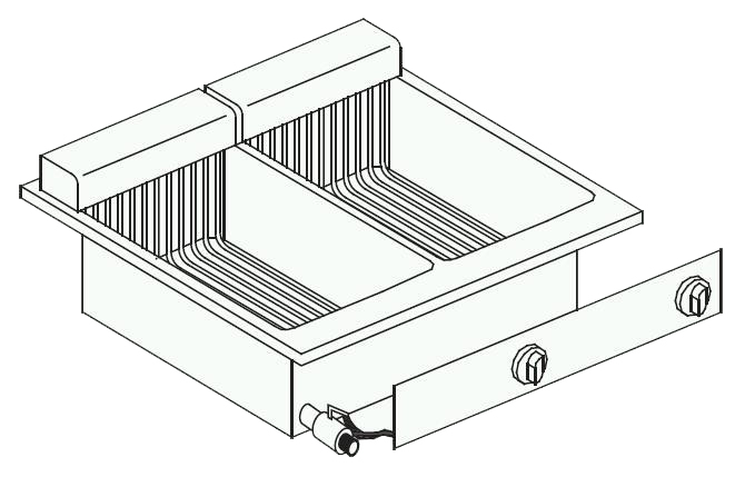 FRITEUSE ÉL. 2X10 L COMBISTEEL 7266.0080
