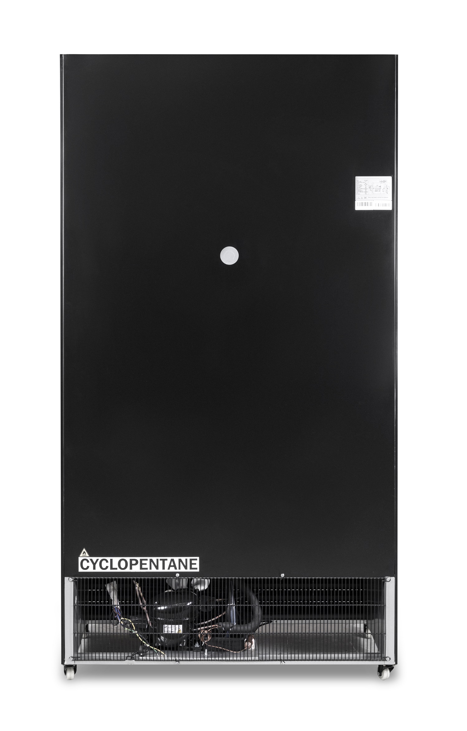 RÉFRIGÉRATEUR AVEC PORTES COULISSANTES EN VERRES BEZ-780 SL NOIR COMBISTEEL 7455.1398