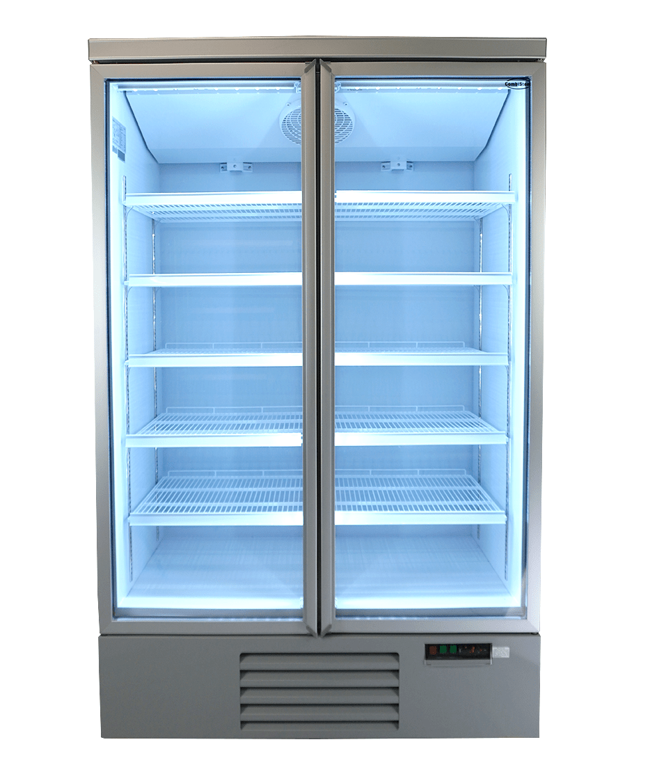 RÉFRIGÉRATEUR 2 PORTES EN VERRE JDE-1000R COMBISTEEL 7455.2200