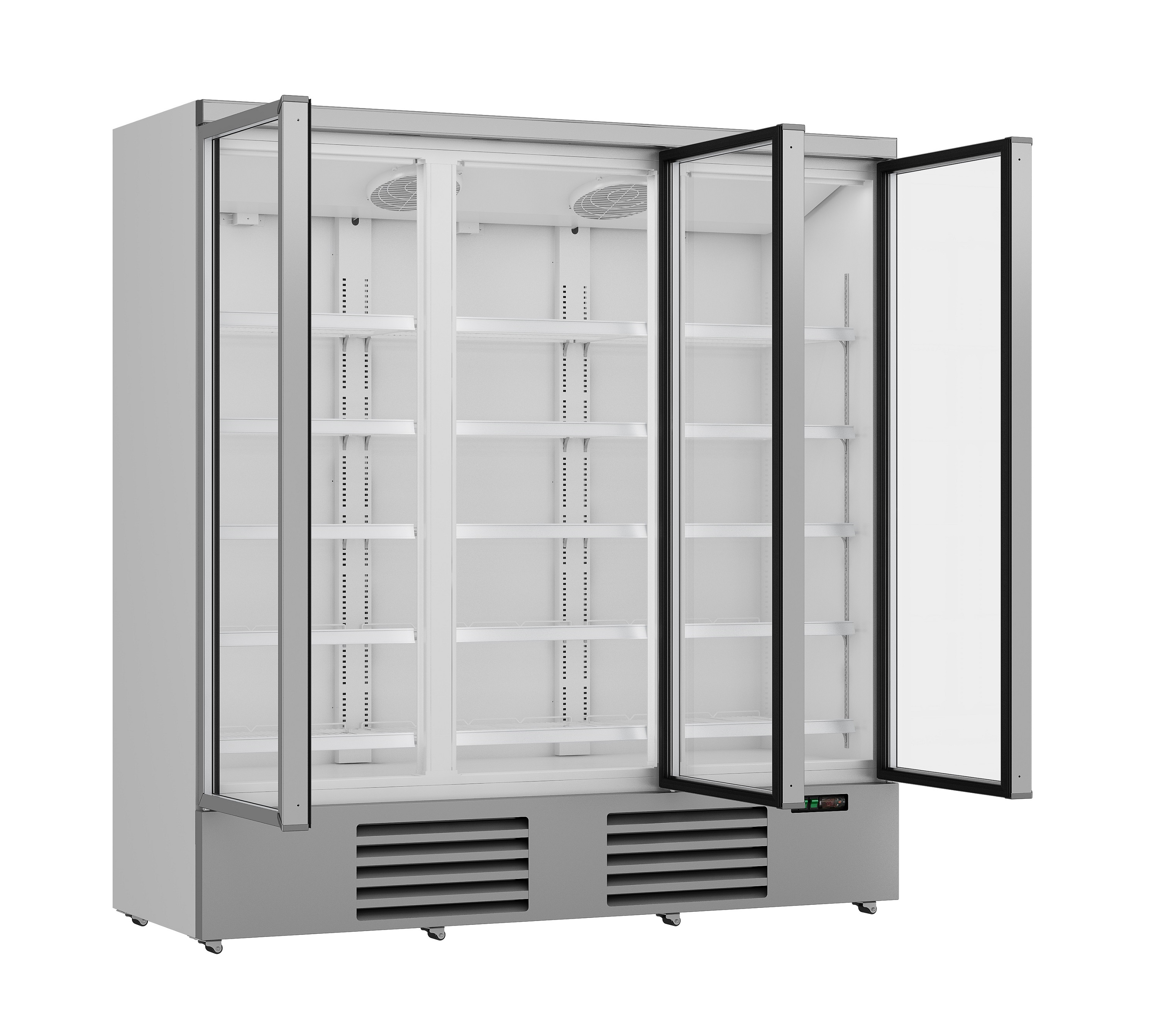 RÉFRIGÉRATEUR 3 PORTES EN VERRE JDE-1530R COMBISTEEL 7455.2205