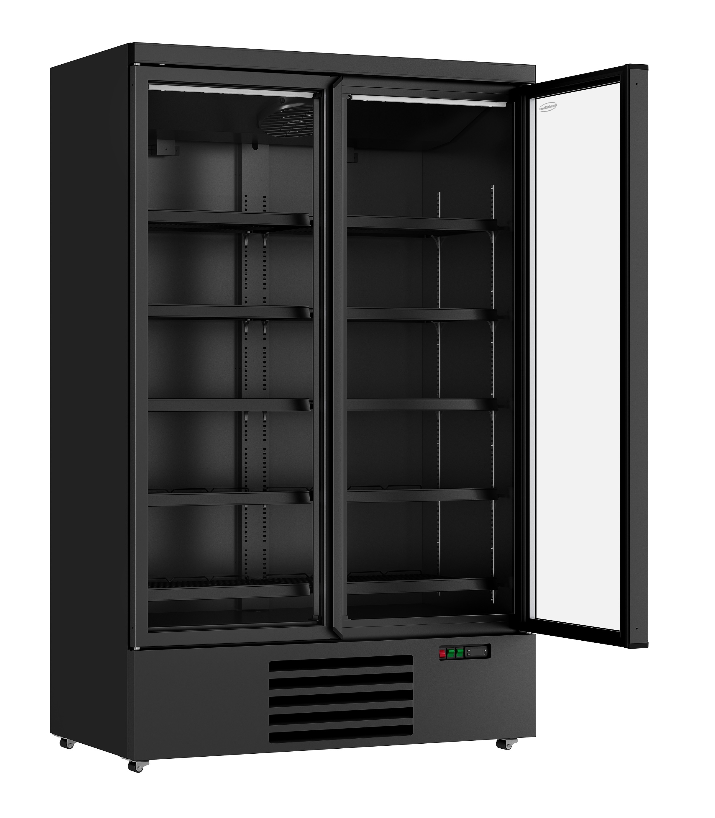 RÉFRIGÉRATEUR 2 PORTES EN VERRE NOIR JDE-1000R BL COMBISTEEL 7455.2230