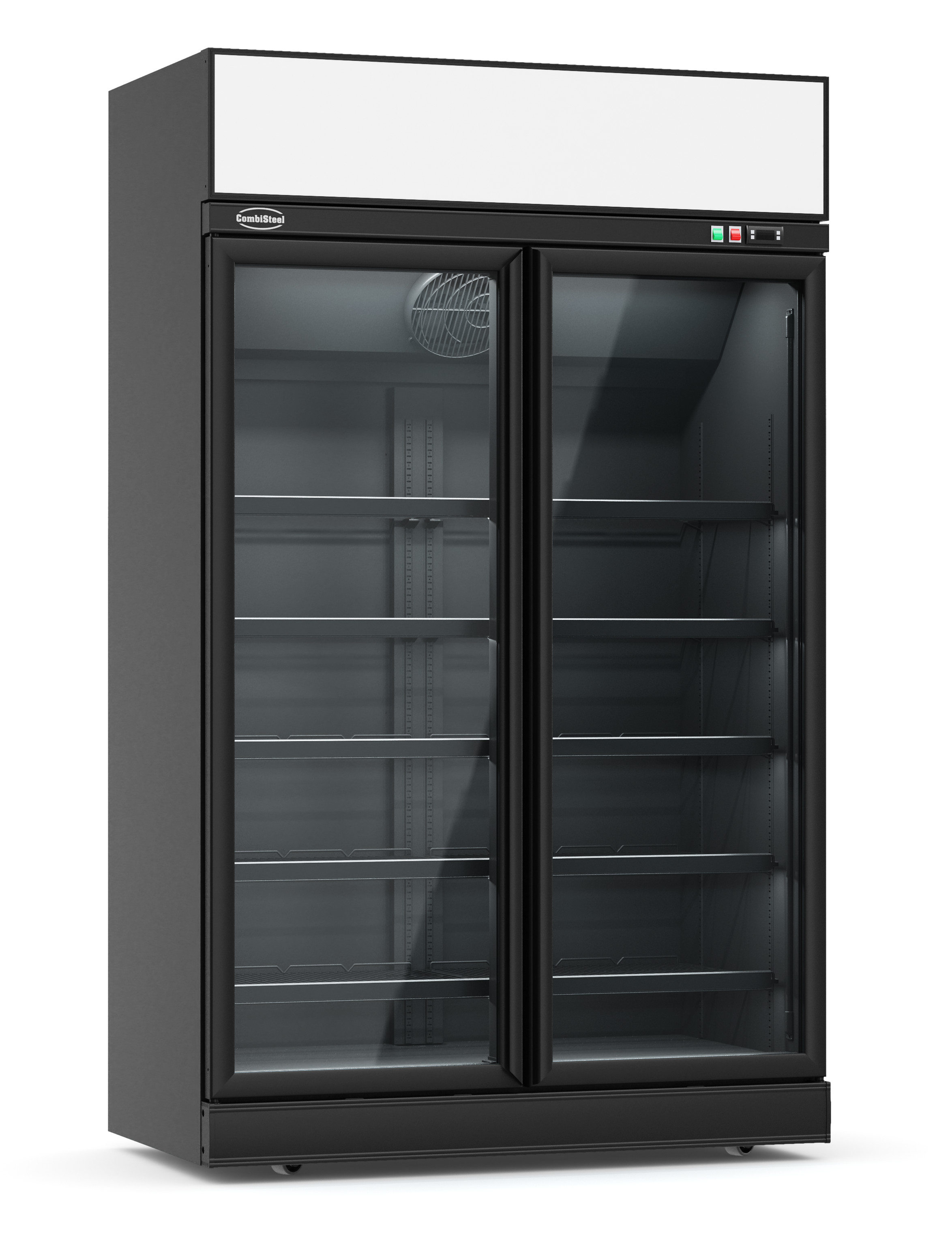 RÉFRIGÉRATEUR 2 PORTES EN VERRE NOIR INS-1000R BL COMBISTEEL 7455.2405