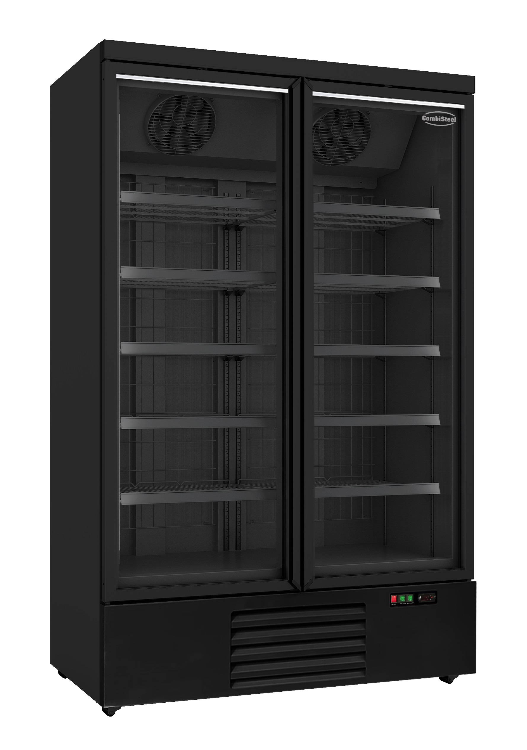 CONGÉLATEUR 2 PORTES EN VERRE NOIR JDE-1000F BL COMBISTEEL 7455.2245