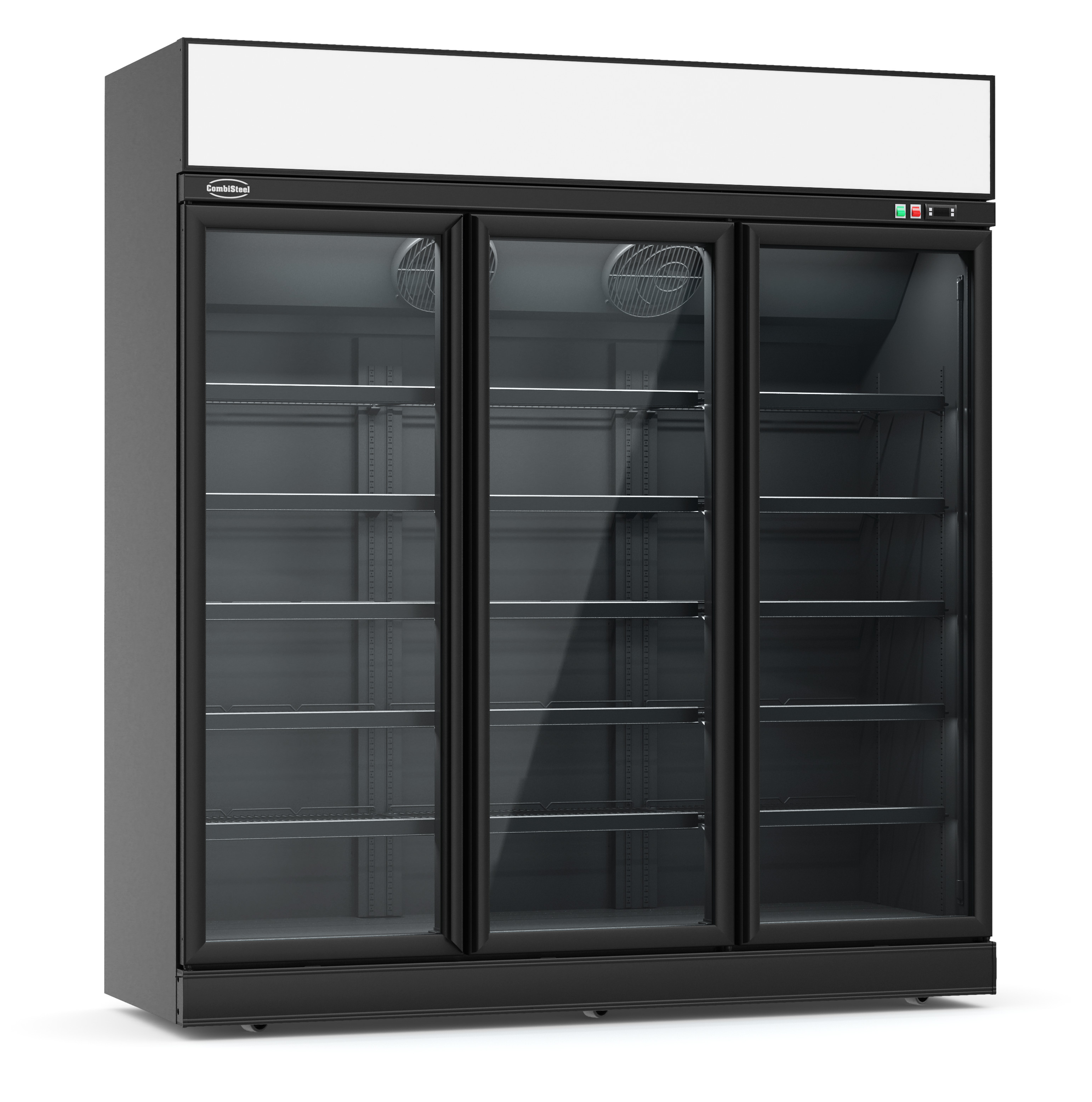CONGÉLATEUR 3 PORTES EN VERRE NOIR INS-1530F BL COMBISTEEL 7455.2435