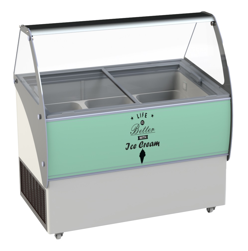 VITRINE À CREME GLACÉE CURACAO 10X5 LTR COMBISTEEL 7472.0105