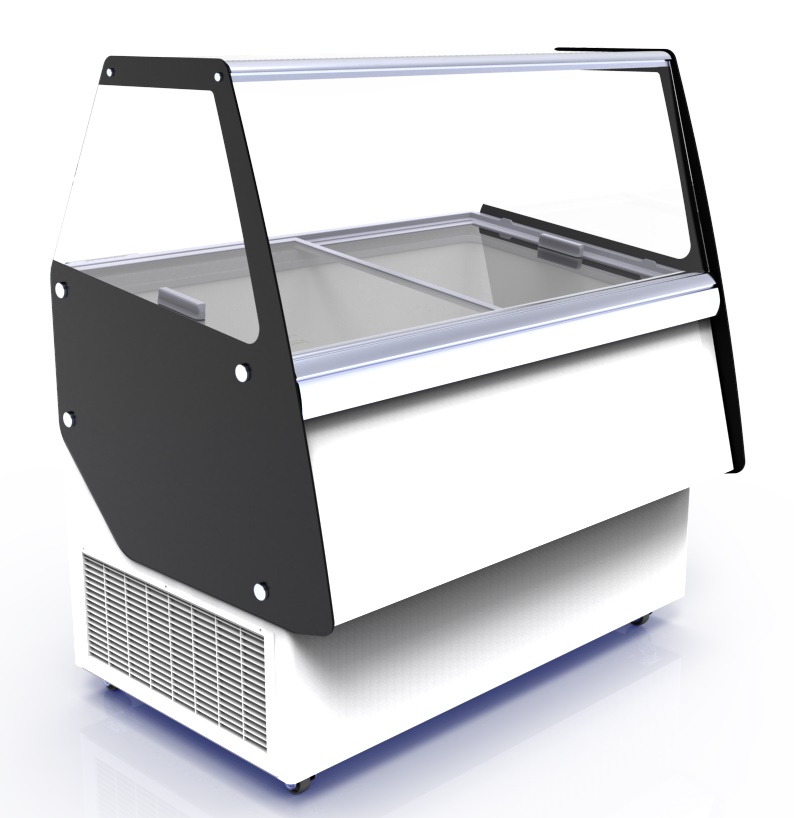 VITRINE À CREME GLACÉE IBIZA 8X5 LTR COMBISTEEL 7472.0140