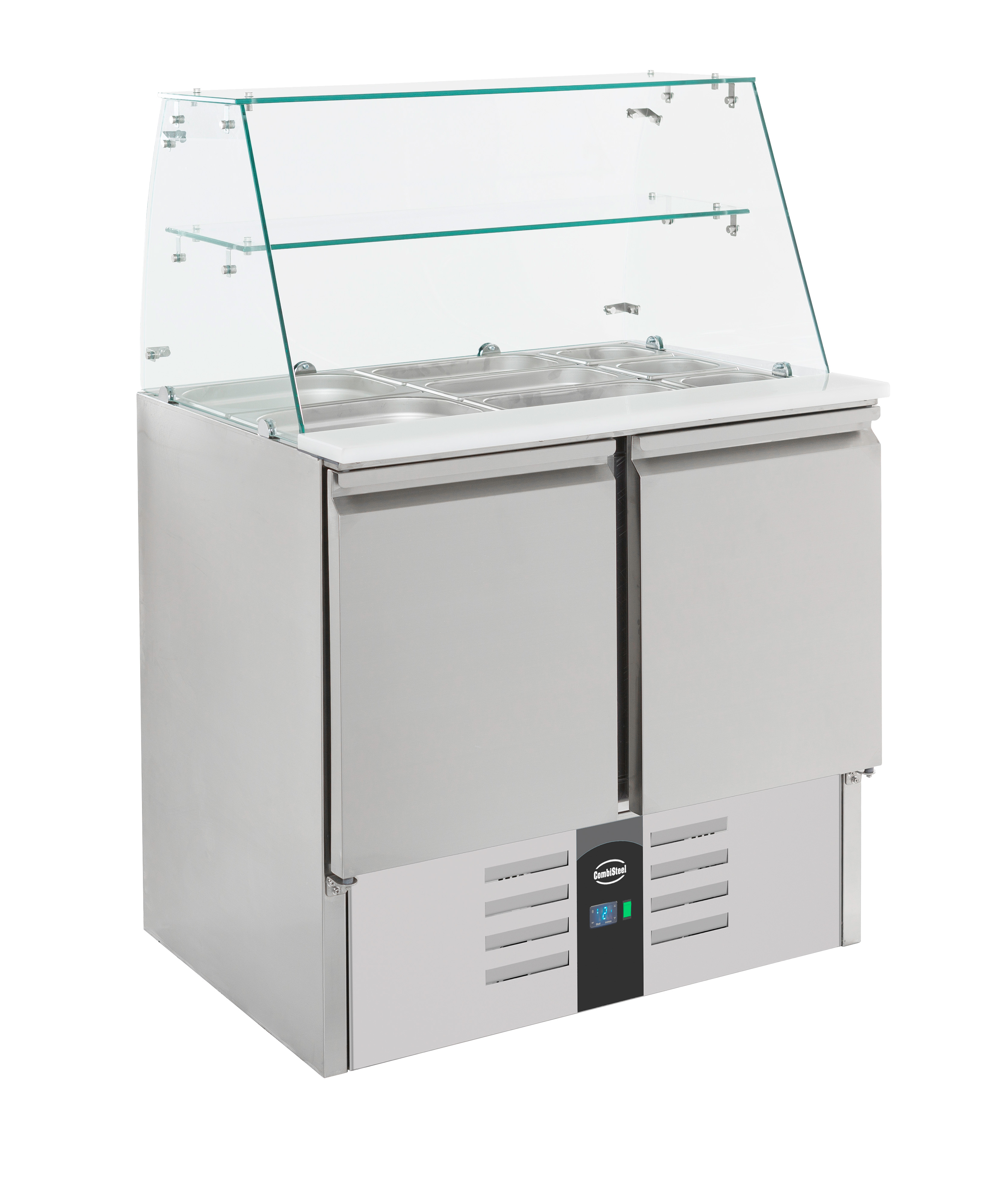 SALADETTE RÉFRIGÉRÉE AVEC VERRE 2 PORTES COMBISTEEL 7950.0400