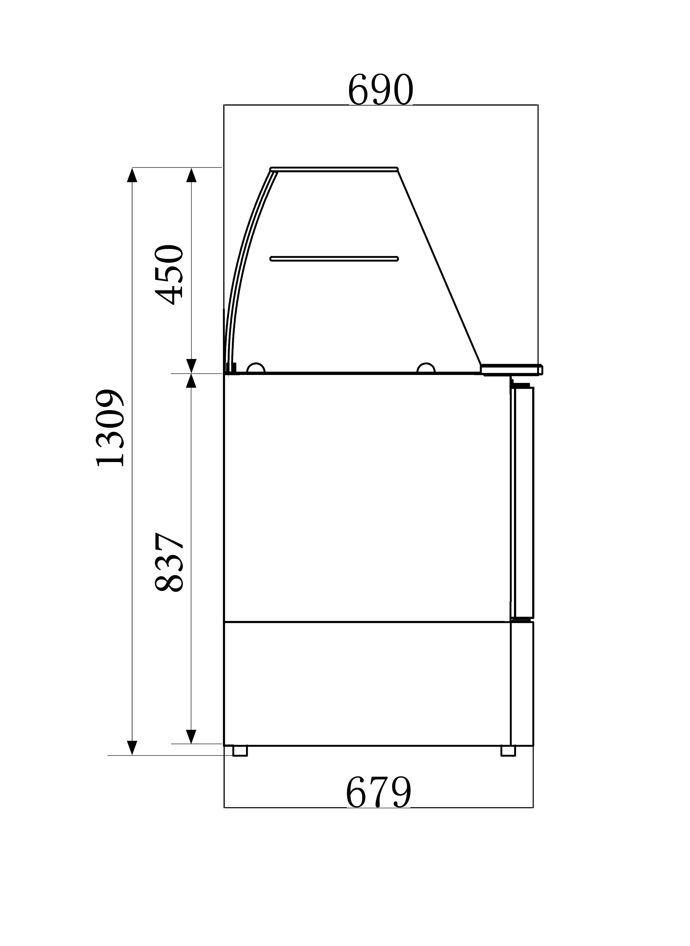 SALADETTE RÉFRIGÉRÉE AVEC VERRE 2 PORTES COMBISTEEL 7950.0400