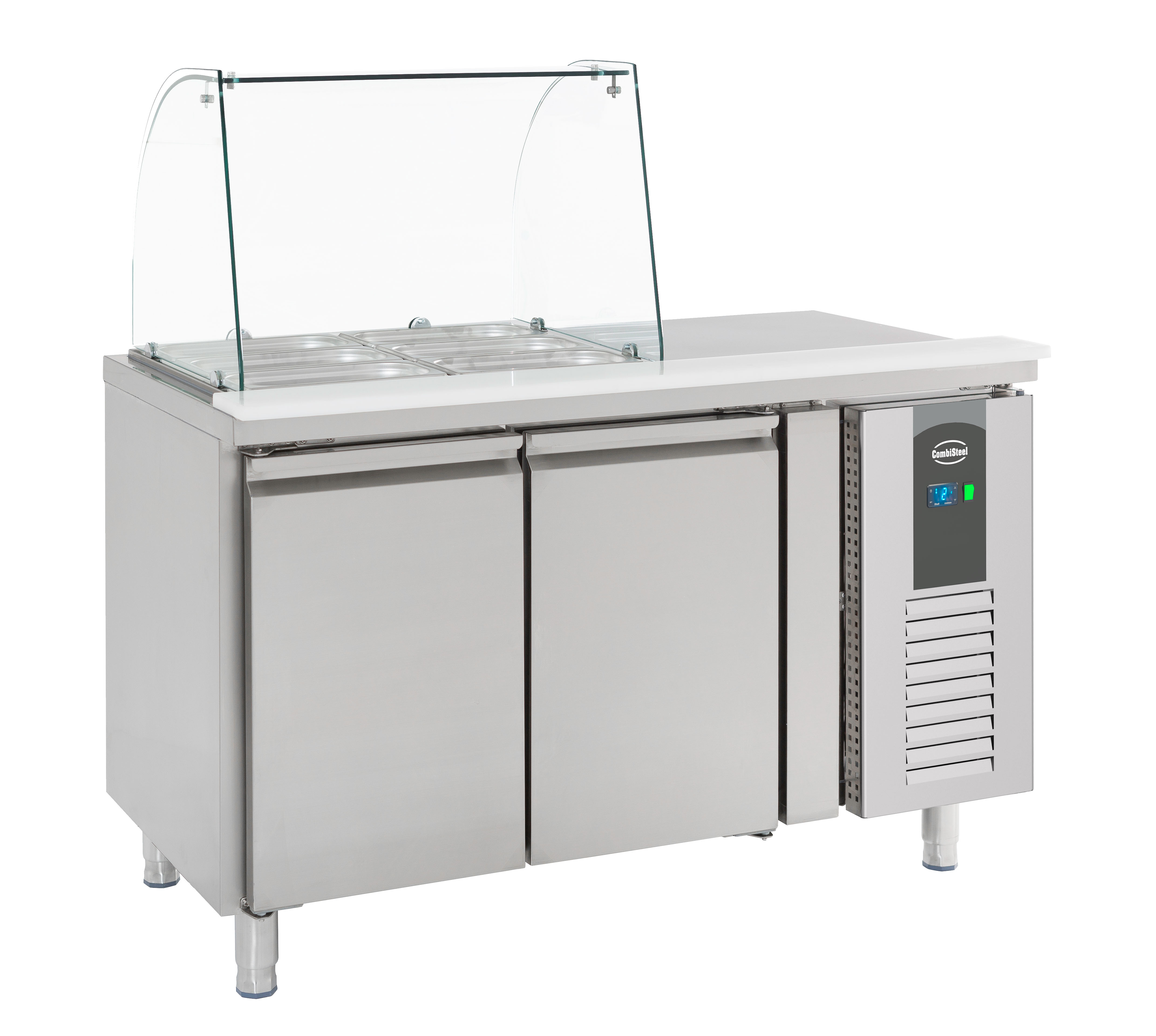 TABLE RÉFRIGÉRÉE AVEC VERRE 2 PORTES COMBISTEEL 7950.0410