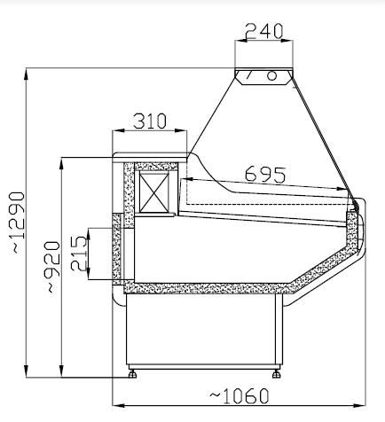 VITRINE RÉFRIGÉRÉE OWEN 1.5 COMBISTEEL 7486.0020