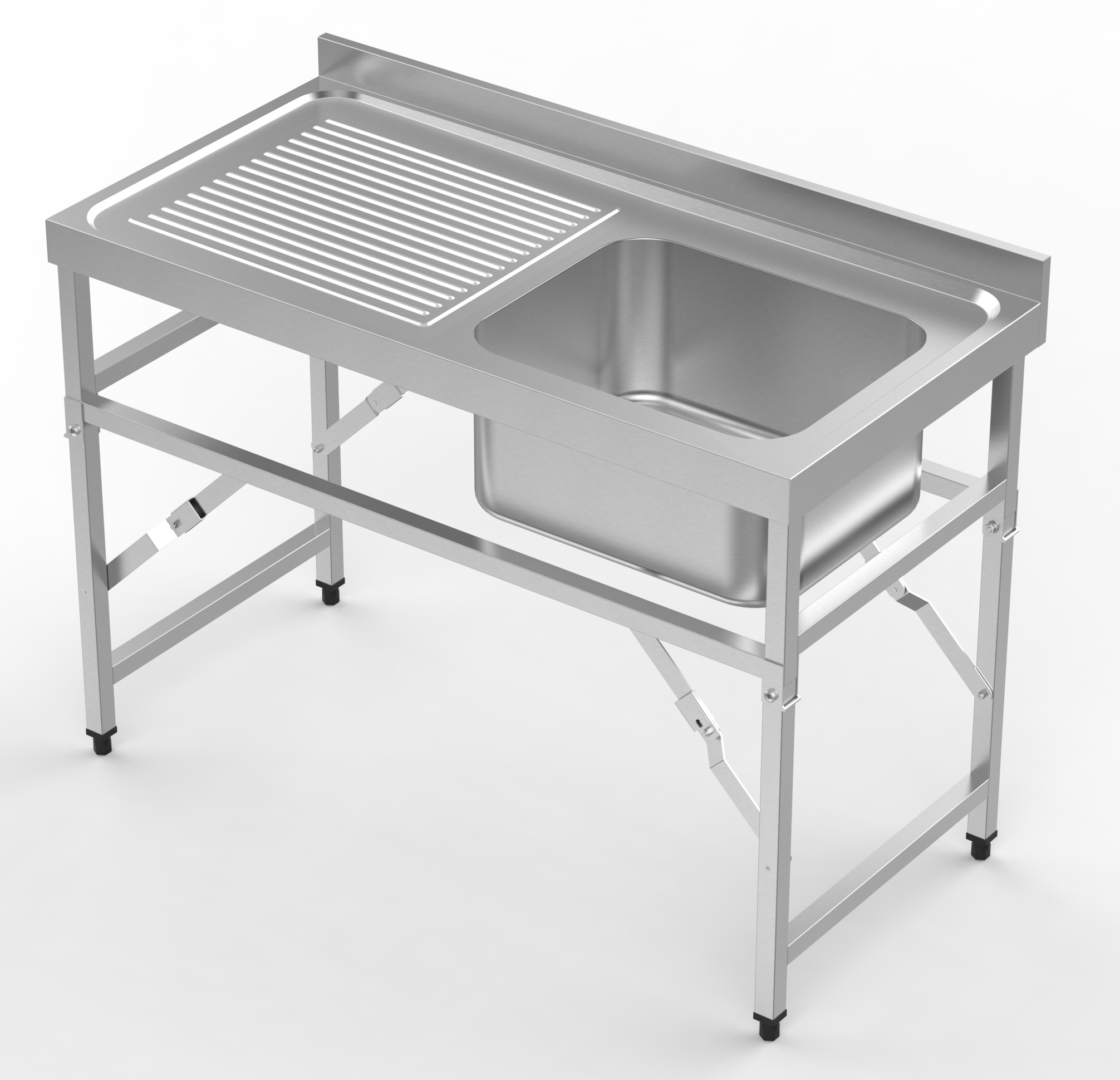 600 BLOC-ÉVIER ÉTAGÈRE PLIANTE 1200 1R COMBISTEEL 7490.0275