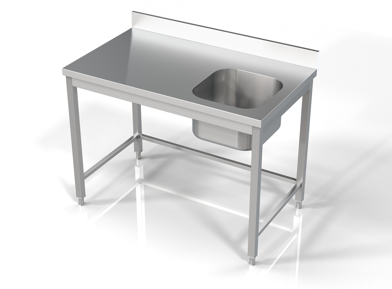 700 BLOC-ÉVIER 1 À DROIT 1200 COMBISTEEL 7812.0605