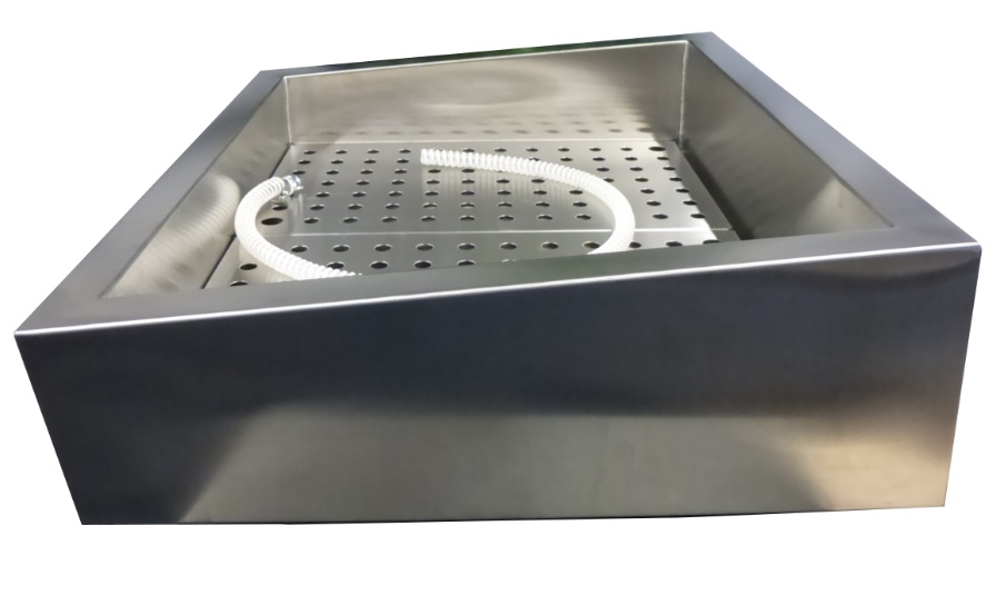 BAC À GLACE PILÉE INCLINÉ 3/1 GN AISI 304  VIDANGE CÔTÉ FONCTIONNEMENT COMBISTEEL 7013.2790
