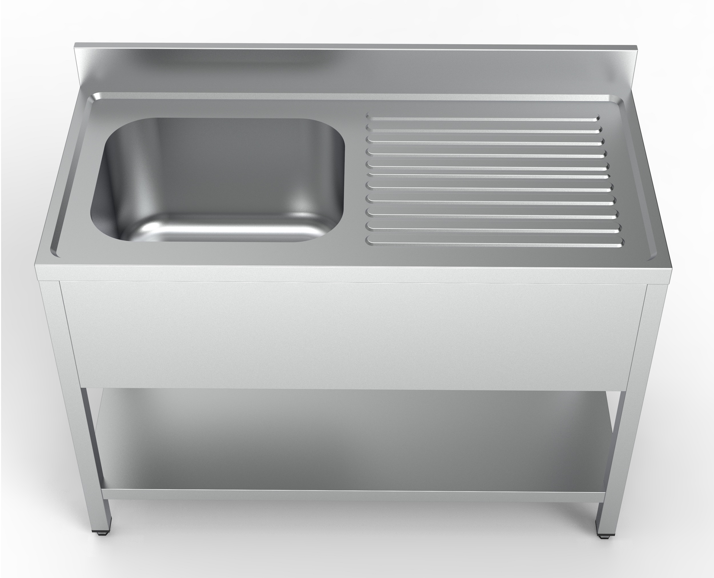 600 BLOC-ÉVIER ÉTAGÈRE 1 À GAUCHE 1200 COMBISTEEL 7333.0800