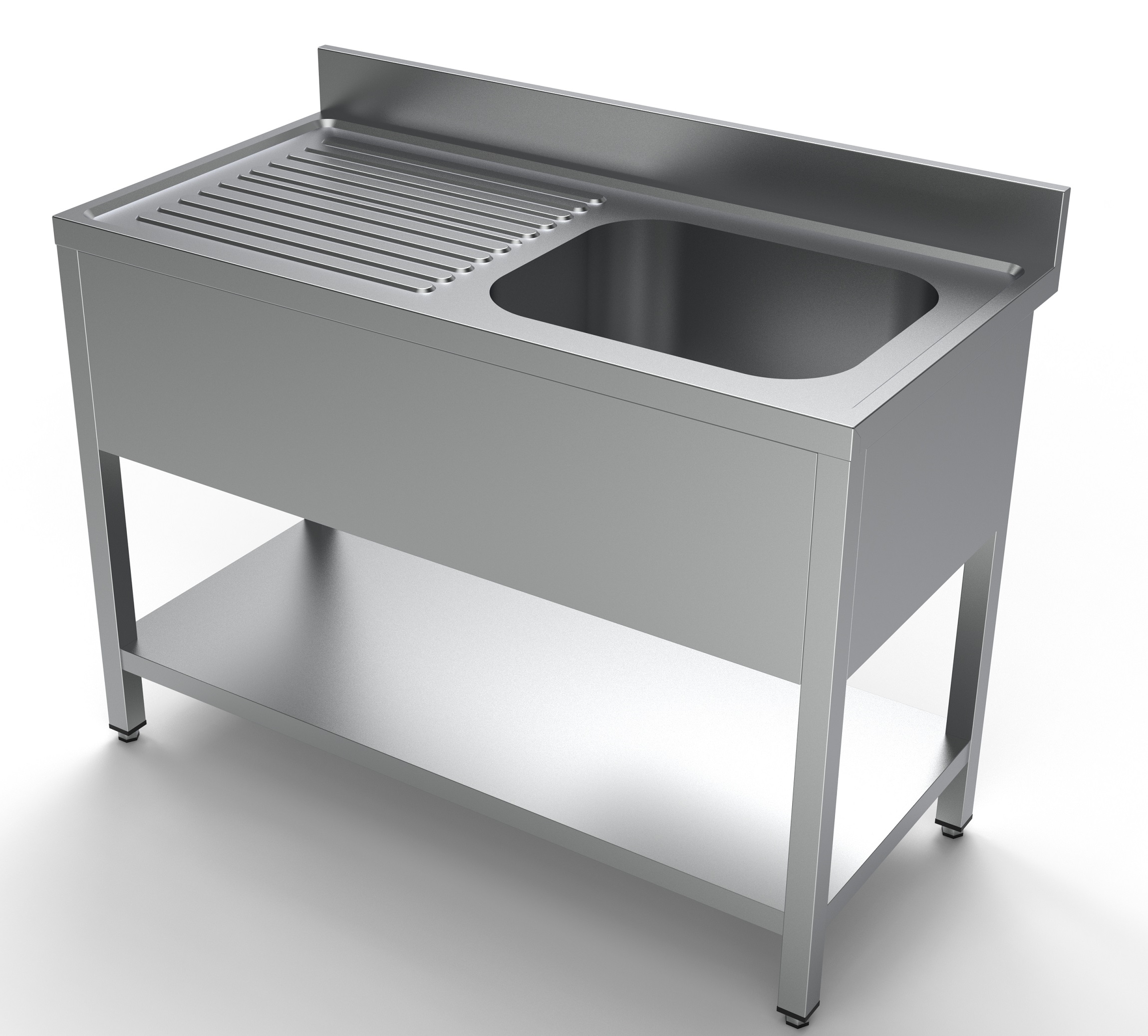600 BLOC-ÉVIER ÉTAGÈRE 1 À DROITE 1200 COMBISTEEL 7333.0805