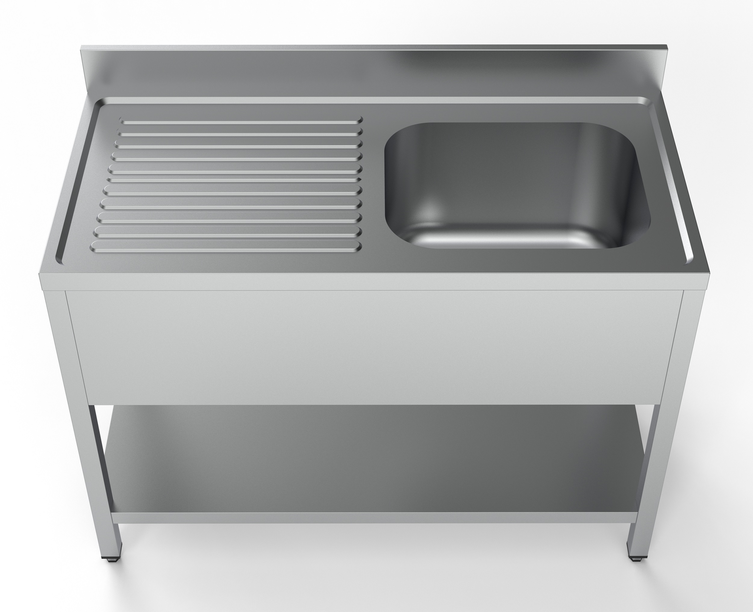 600 BLOC-ÉVIER ÉTAGÈRE 1 À DROITE 1200 COMBISTEEL 7333.0805
