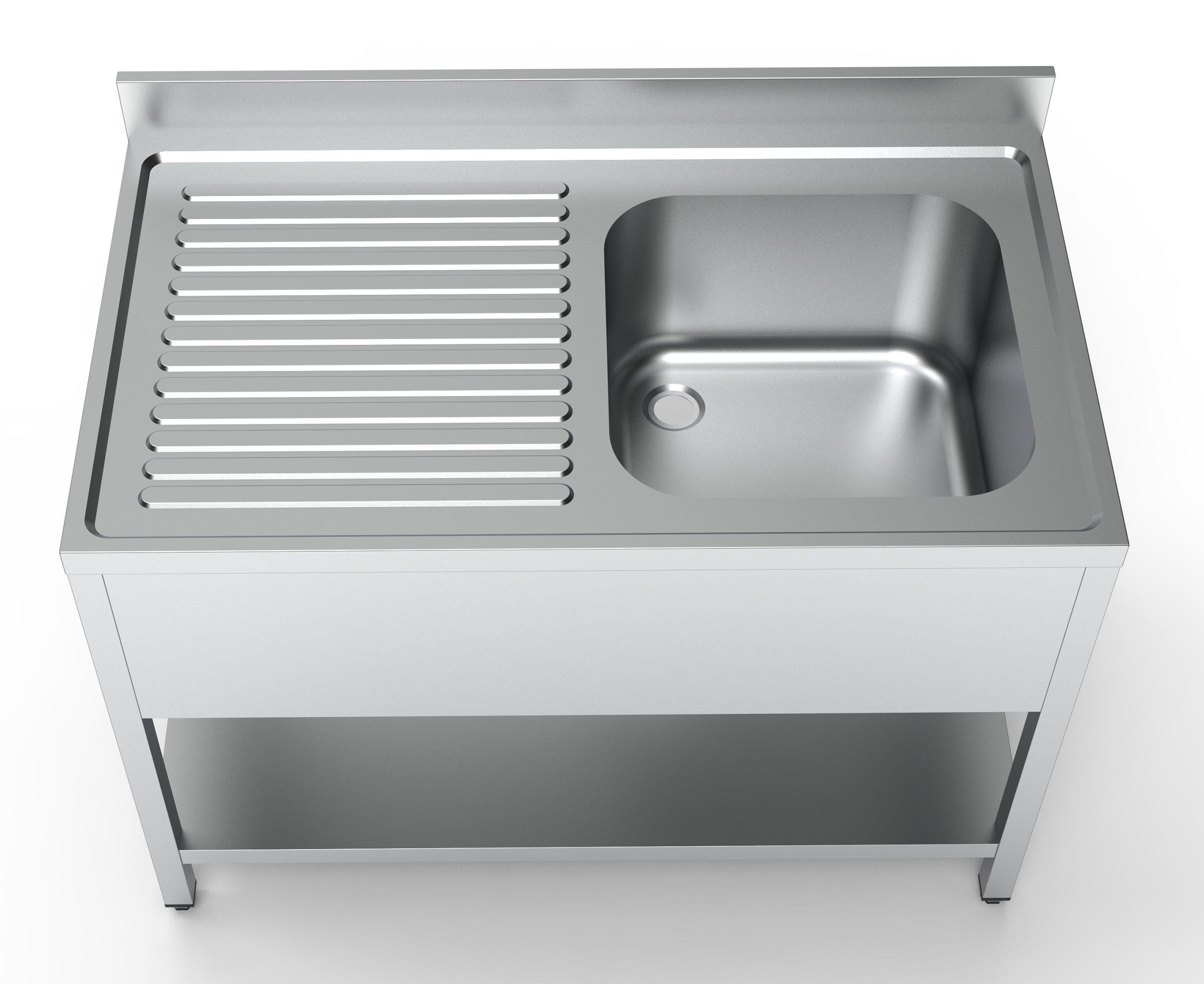 700 BLOC-ÉVIER ÉTAGÈRE 1 À DROITE 1200 COMBISTEEL 7333.0835