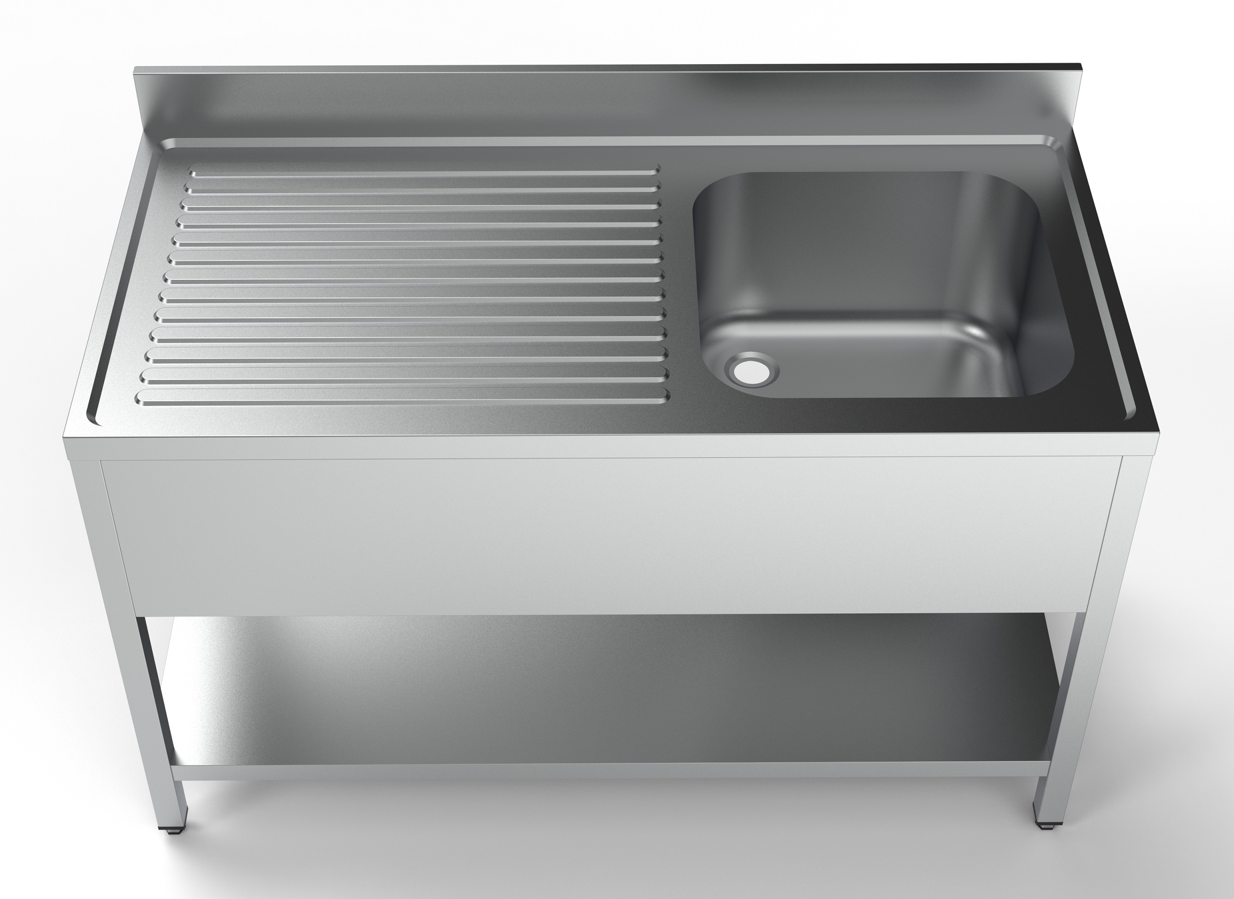 700 BLOC-ÉVIER ÉTAGÈRE 1 À DROITE 1400 COMBISTEEL 7333.0845