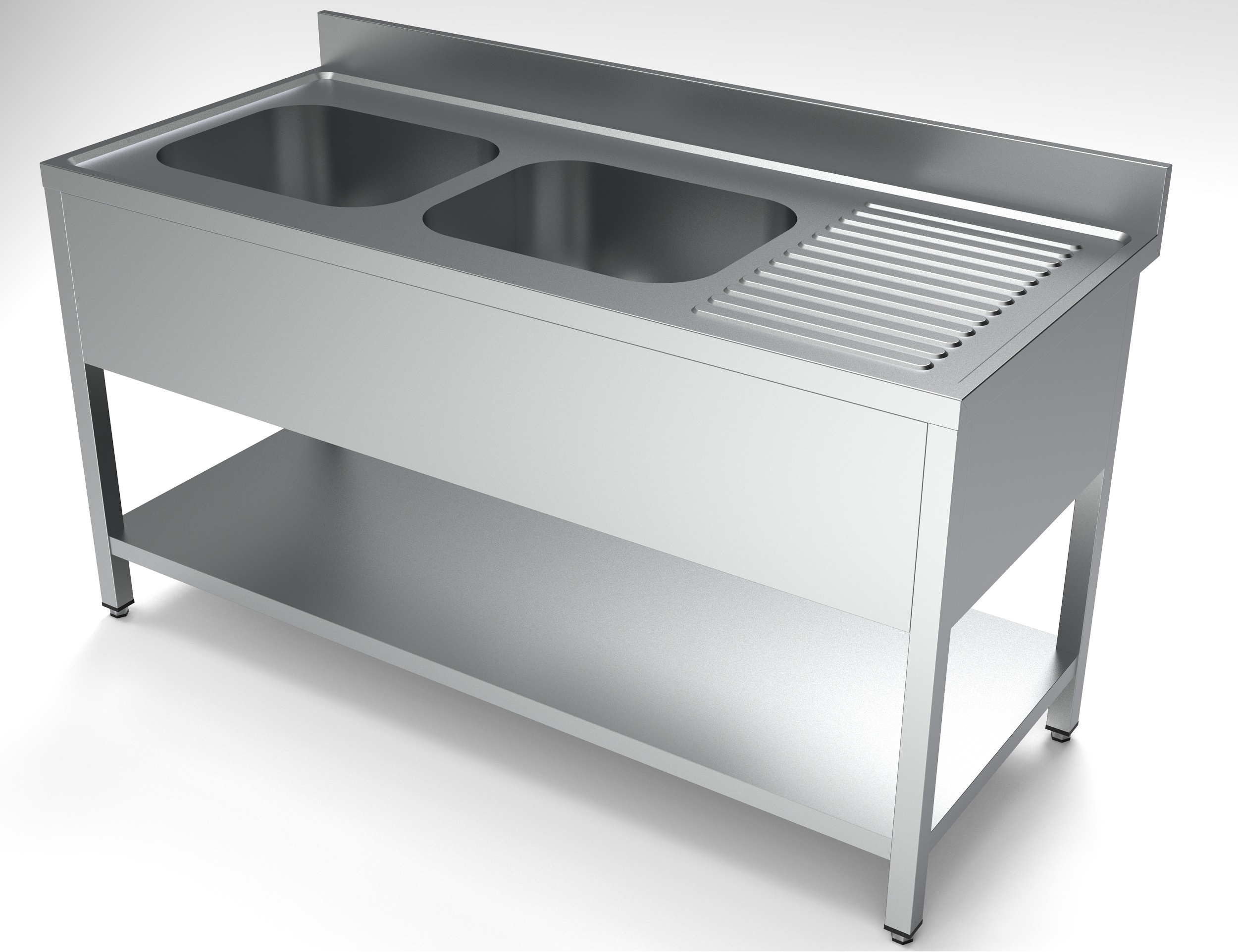 700 BLOC-ÉVIER ÉTAGÈRE 2 À GAUCHE 1600 COMBISTEEL 7333.0850