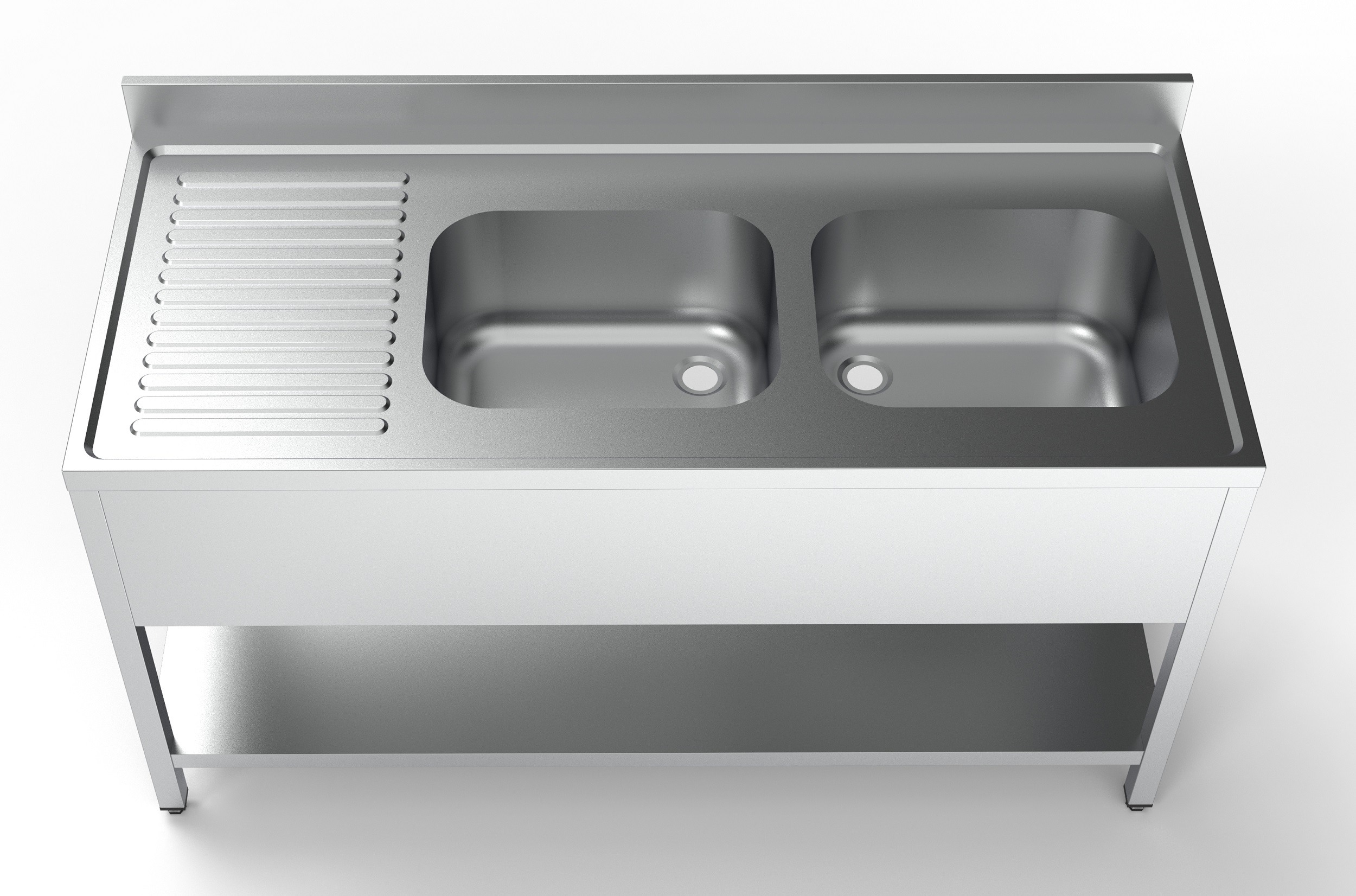 700 BLOC-ÉVIER ÉTAGÈRE 2 À DROITE 1600 COMBISTEEL 7333.0855