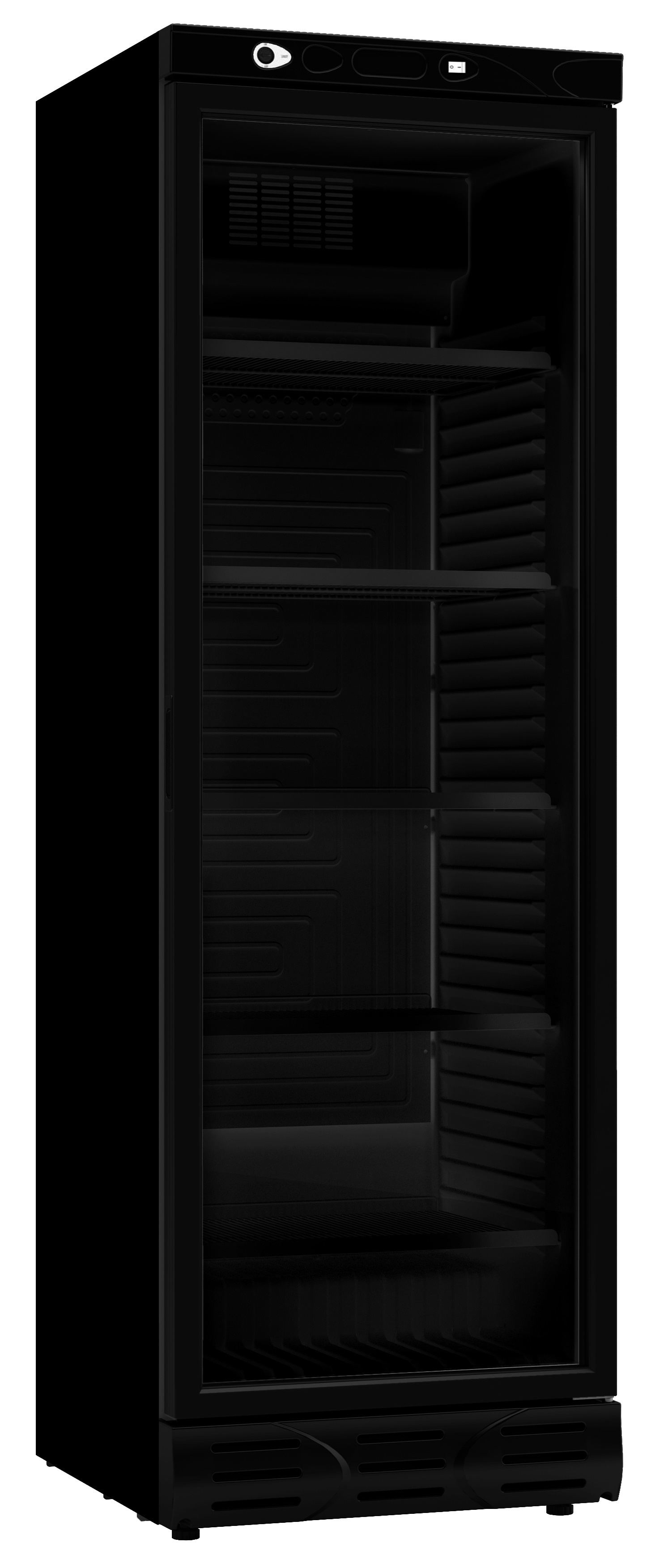 RÉFRIGÉRATEUR 1 PORTE EN VERRE 382L NOIR SANS CANOPY COMBISTEEL 7464.0094