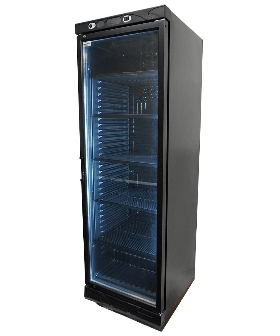 RÉFRIGÉRATEUR 1 PORTE EN VERRE 382L NOIR SANS CANOPY COMBISTEEL 7464.0094