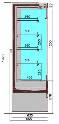 CHAMBRE FROIDE MURALE JAMIE 1.5 COMBISTEEL 7350.0040