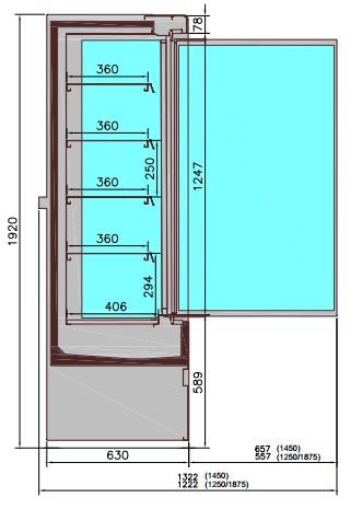 CHAMBRE FROIDE MURALE JAMIE 2 PORTES 1.3 COMBISTEEL 7350.0050