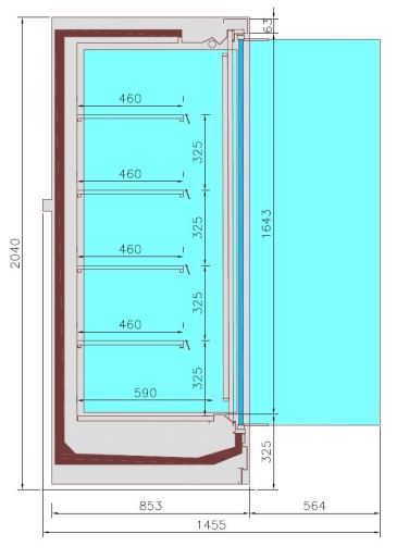 CHAMBRE FROIDE MURALE JAX 2.0 - REMOTE COMBISTEEL 7350.0085