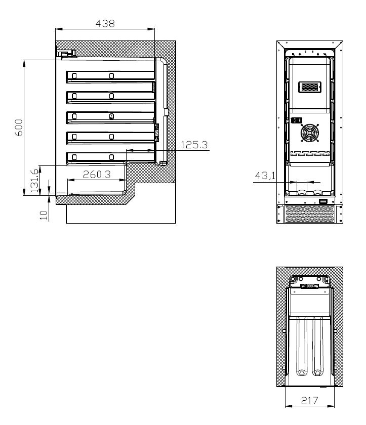 RAFRAÎCHISSEURS À VIN 50L SINGLE ZONE COMBISTEEL 7525.0015