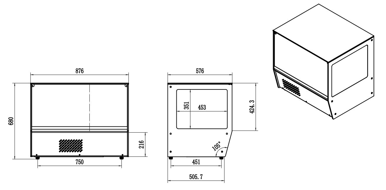 VITRINE RÉFRIGÉRÉE 159L COMBISTEEL 7450.0675