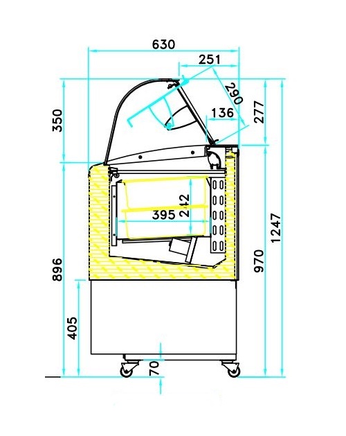 VITRINE À CREME GLACÉE FIJI 4 COMBISTEEL 7295.0005