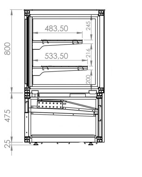 VITRINE RÉFRIGÉRÉE 450L COMBISTEEL 7489.5460