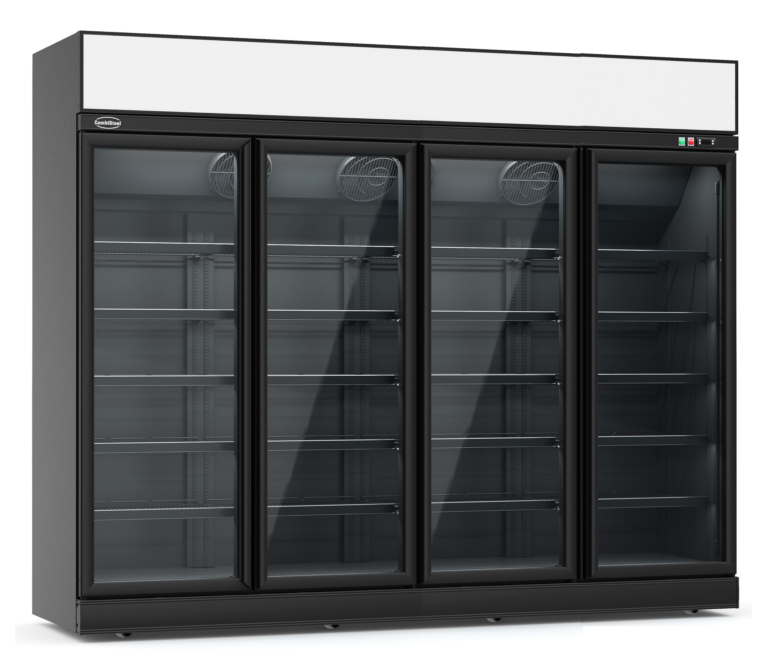 RÉFRIGÉRATEUR 4 PORTES EN VERRE NOIR INS-2060R BL  *TRANSPORT SUR DEMANDE* COMBISTEEL 7455.2417