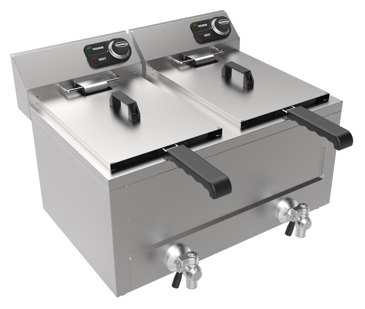 FRITEUSE POSABLE ÉLECTRIQUE 2X8L 2X3KW COMBISTEEL 7518.0205