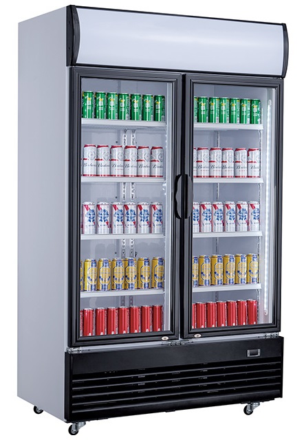 RÉFRIGÉRATEUR 2 PORTES EN VERRE 800L COMBISTEEL 7527.0100