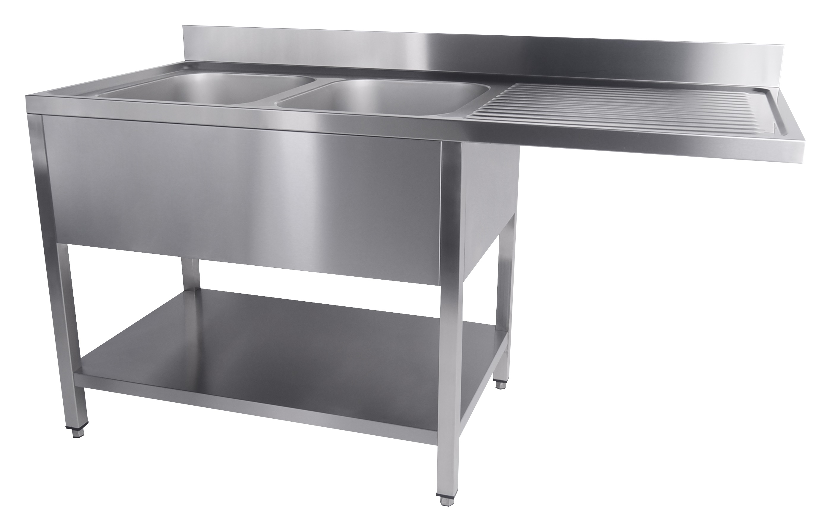 700 BLOC-ÉVIER ÉTAGÈRE LAVE-VAISSELLE DÉMONTABLE 2 À GAUCHE 1600 COMBISTEEL 7333.1420