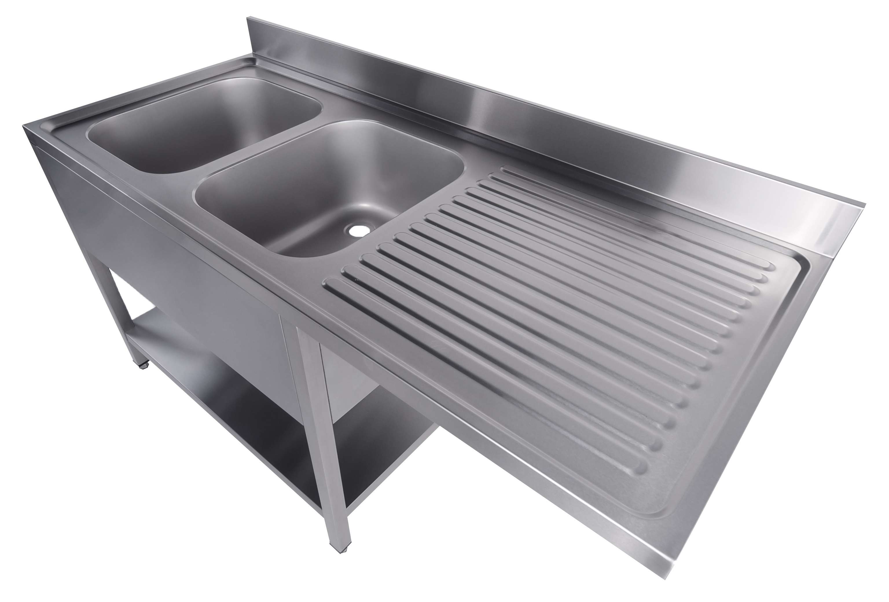 700 BLOC-ÉVIER ÉTAGÈRE LAVE-VAISSELLE DÉMONTABLE 2 À GAUCHE 1600 COMBISTEEL 7333.1420