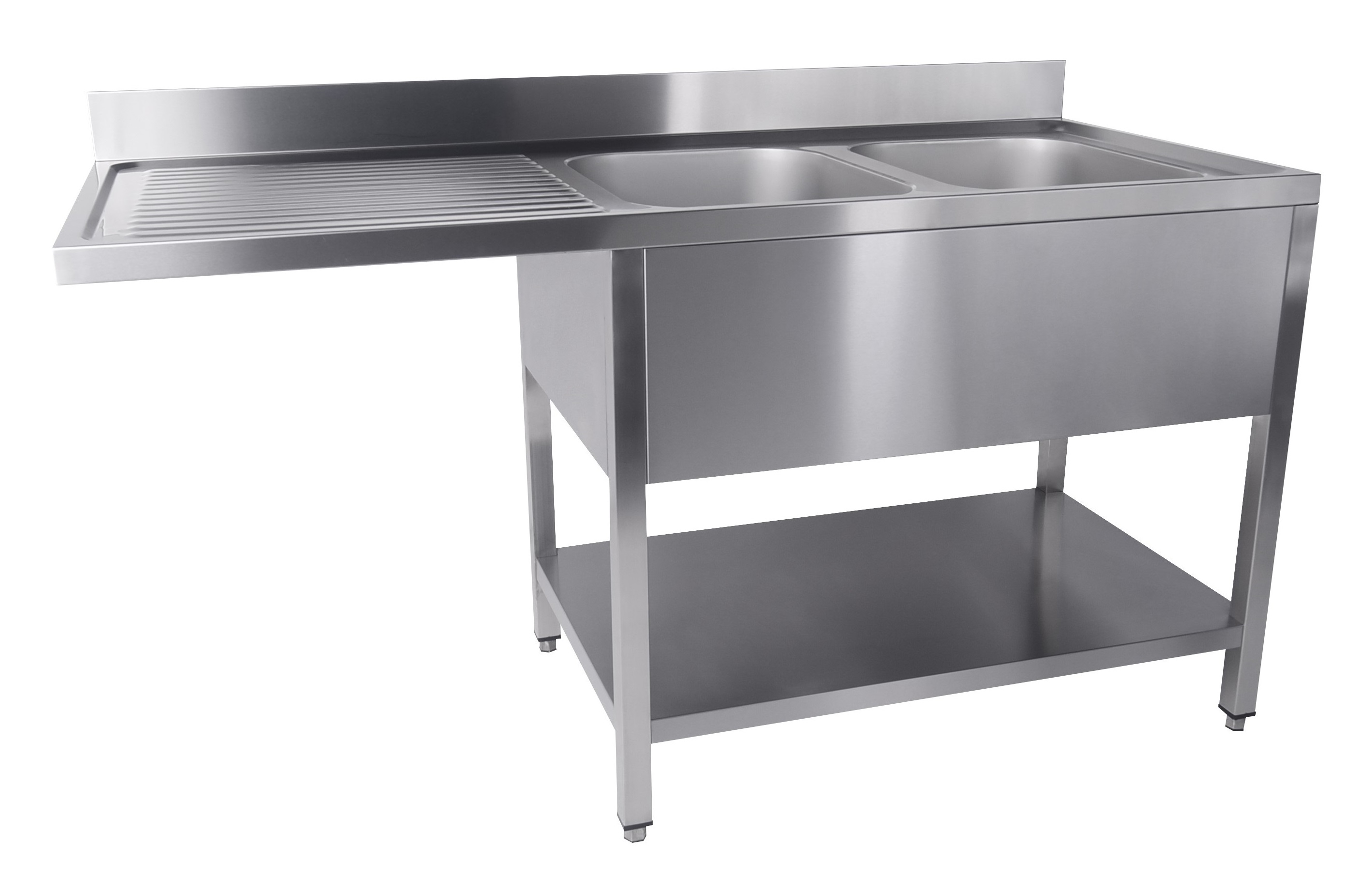 700 BLOC-ÉVIER ÉTAGÈRE LAVE-VAISSELLE DÉMONTABLE 2 À DROITE 1600 COMBISTEEL 7333.1425
