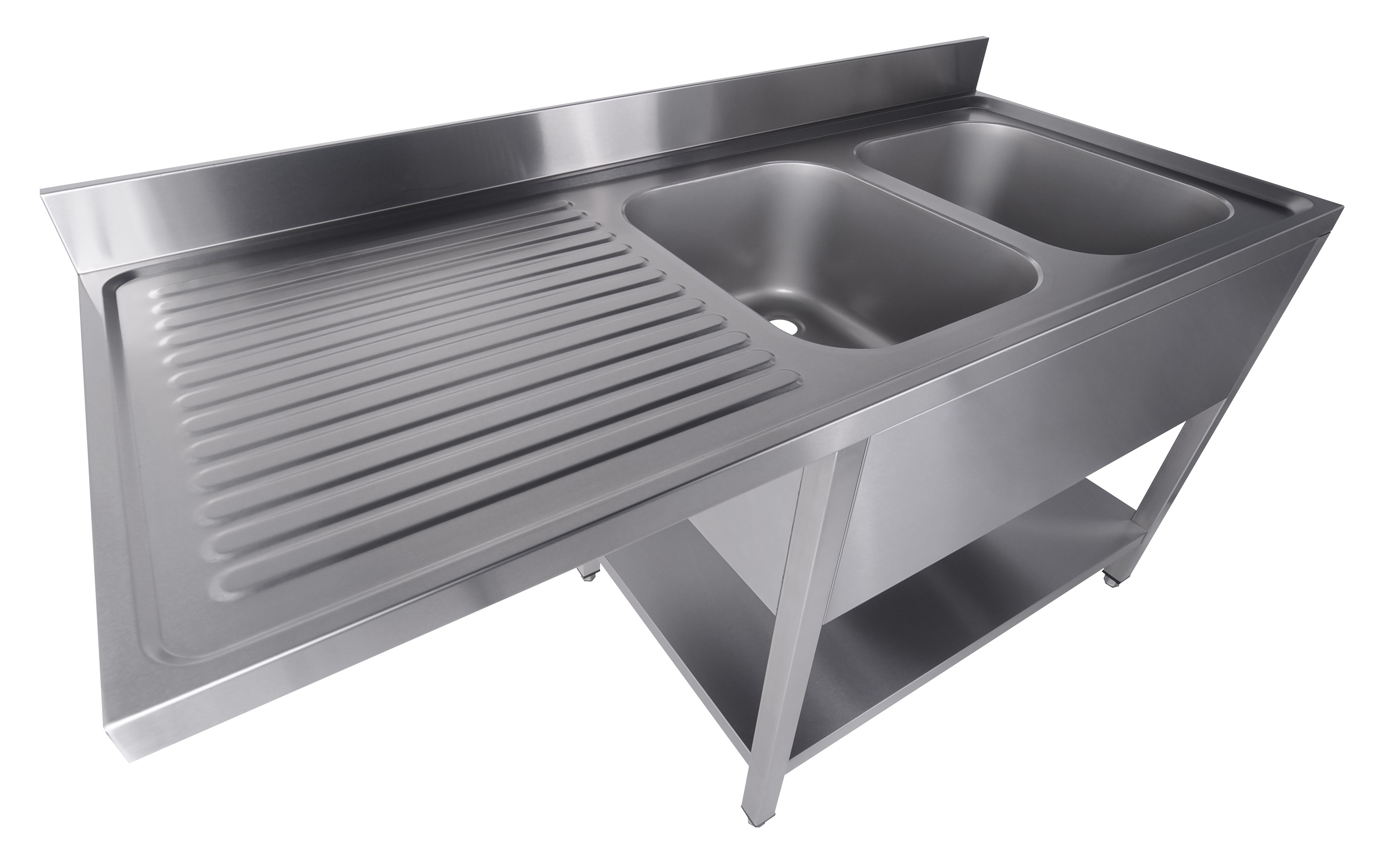 700 BLOC-ÉVIER ÉTAGÈRE LAVE-VAISSELLE DÉMONTABLE 2 À DROITE 1600 COMBISTEEL 7333.1425